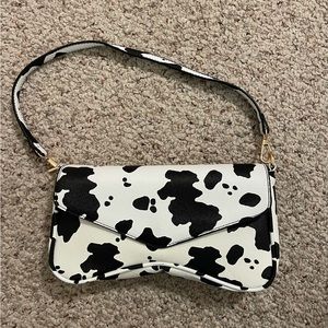 cow print shoulder bag